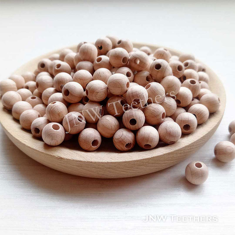 10mm Round Beech Wood Beads Wholesale