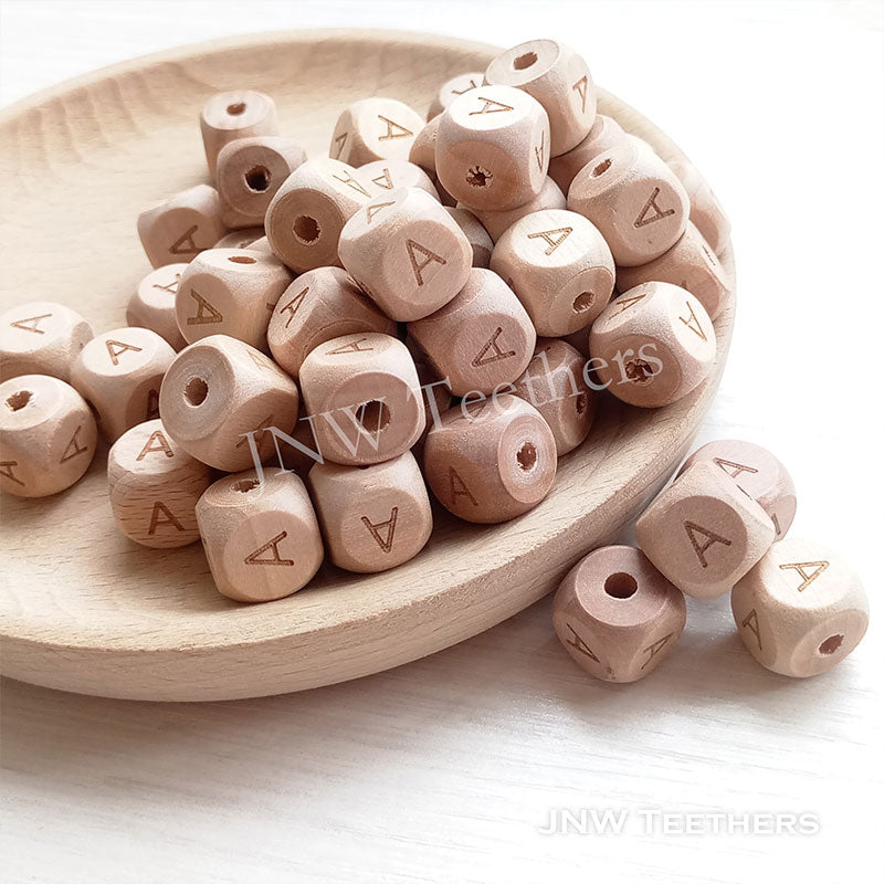 Alphabet Beech Wood Beads Letter A