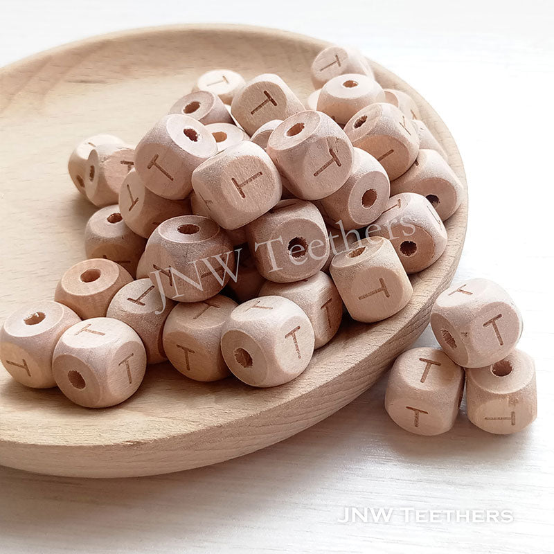 Alphabet Beech Wood Beads Letter T