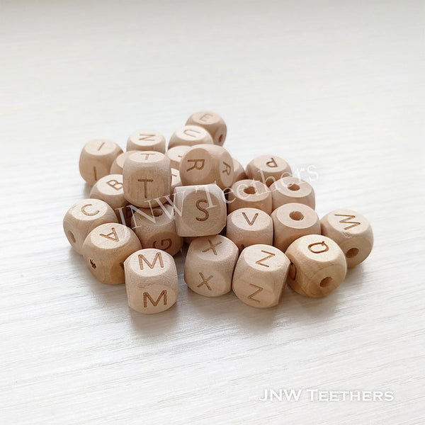 Alphabet Beech Wood Beads Letters