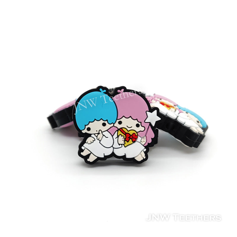 Twins Angel Silicone Focal Beads