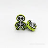Apple green Skeleton Silicone Focal Beads