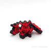 Knight helmet silicone focal beads red
