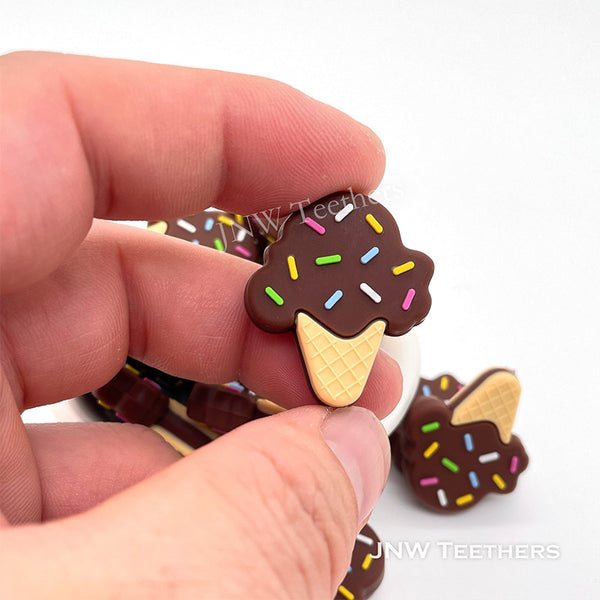 Silicone Sprinkle Ice Cream Cone Beads