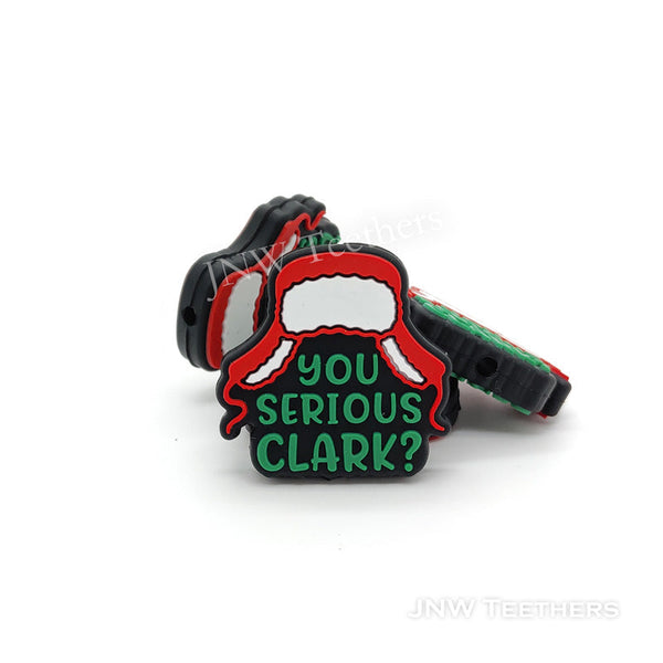 You Serious Clark Christmas Hat Silicone Focal Beads