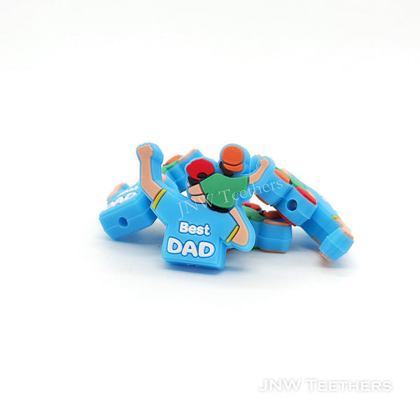 Hold Baby Best Dad Silicone Focal Beads
