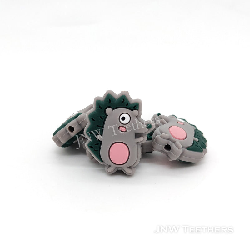 Porcupine shaped silicone focal beads
