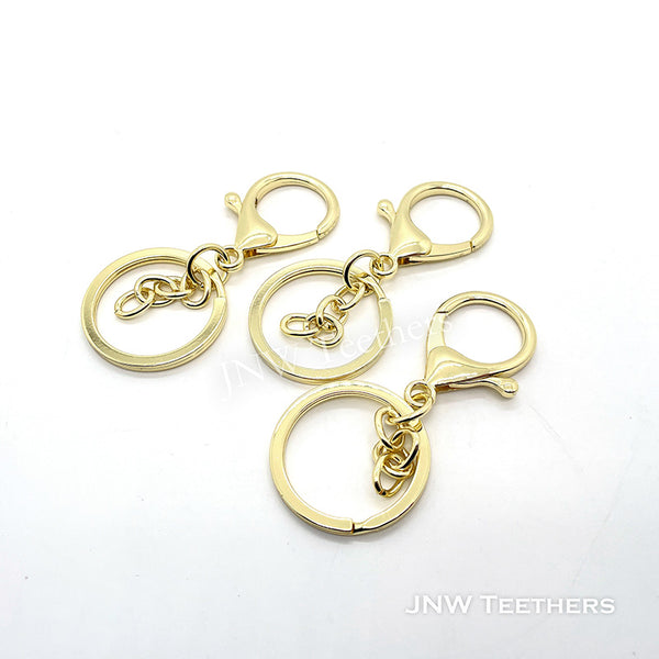Gold Lobster Claw Clasp with Keychain