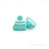 Mint winter knitting hats silicone beads