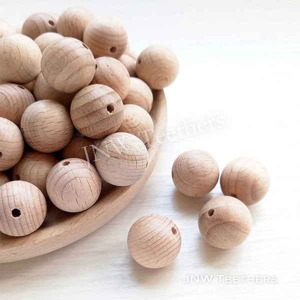 18mm Round Beech Wood Beads Wholesale