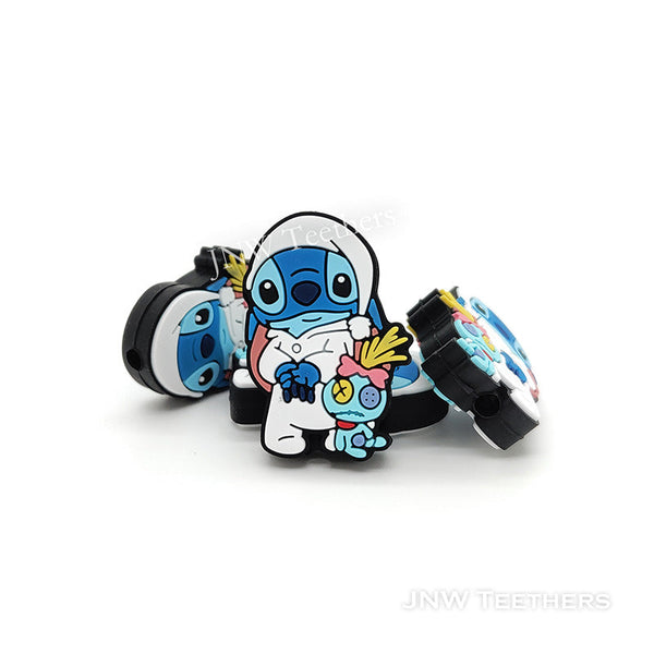 ST30 Stitch in White Suit Silicone Focal Beads
