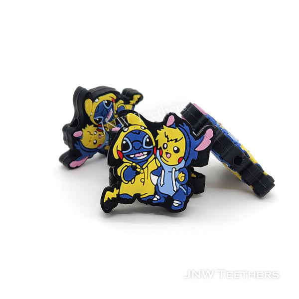 ST31 Stitc and Flash mouse Silicone Focal Beads