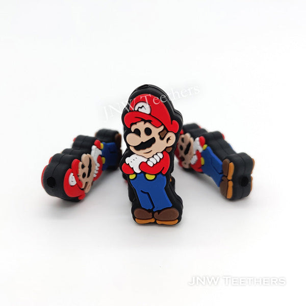 Sailor In Red Hat Mario Silicone Focal Beads