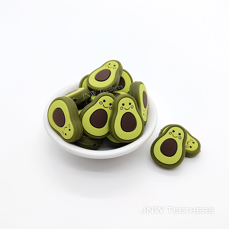 Silicone Avocado Beads