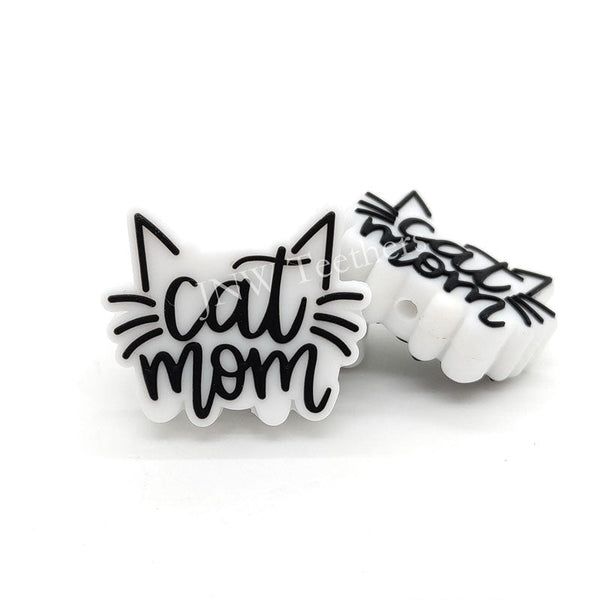 Cat Mom Silicone Focal Beads
