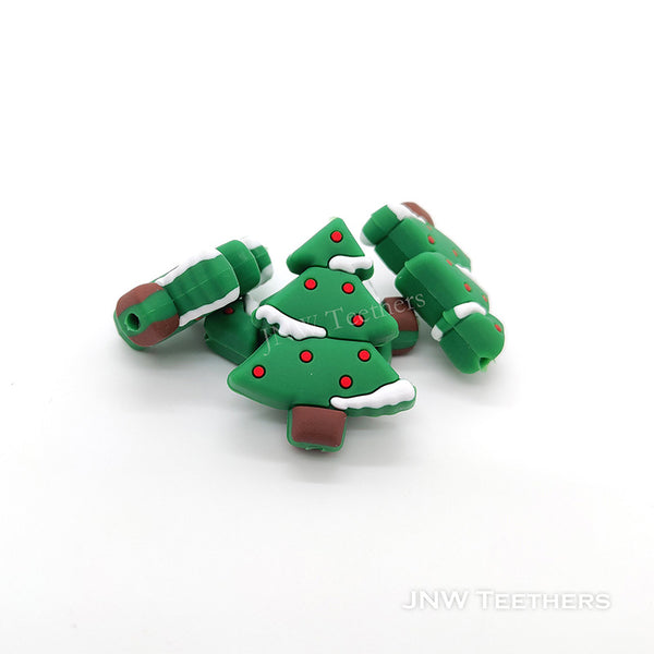 Christmas Tree Silicone Focal Beads