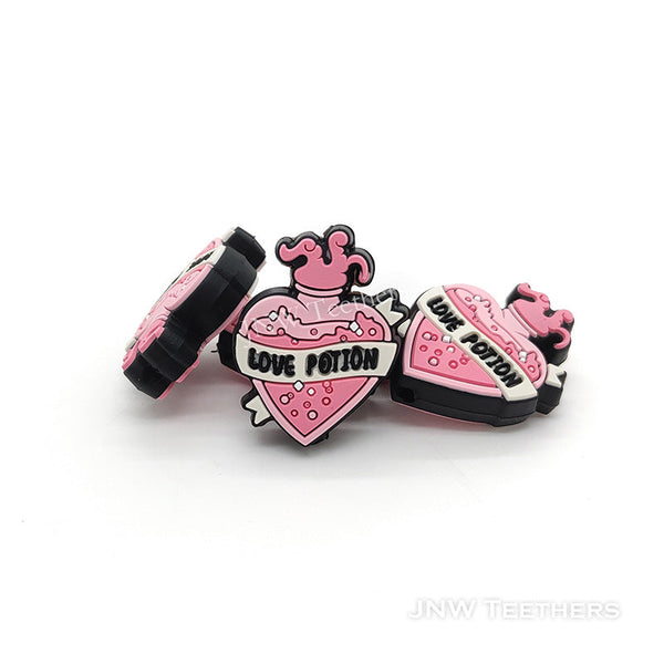 Love potion silicone focal beads