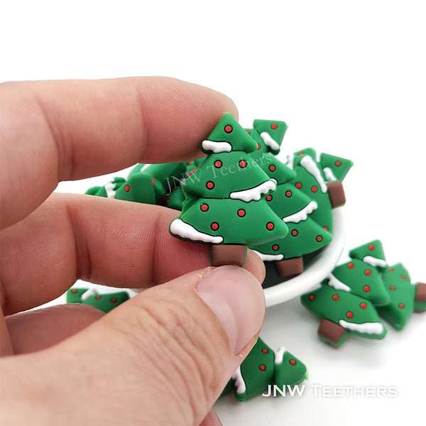 Silicone Christmas Tree Focal Beads