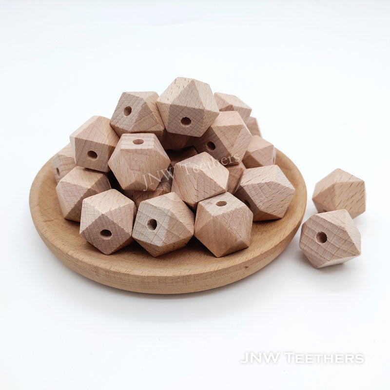 Wooden Hexagon Beads 20mm
