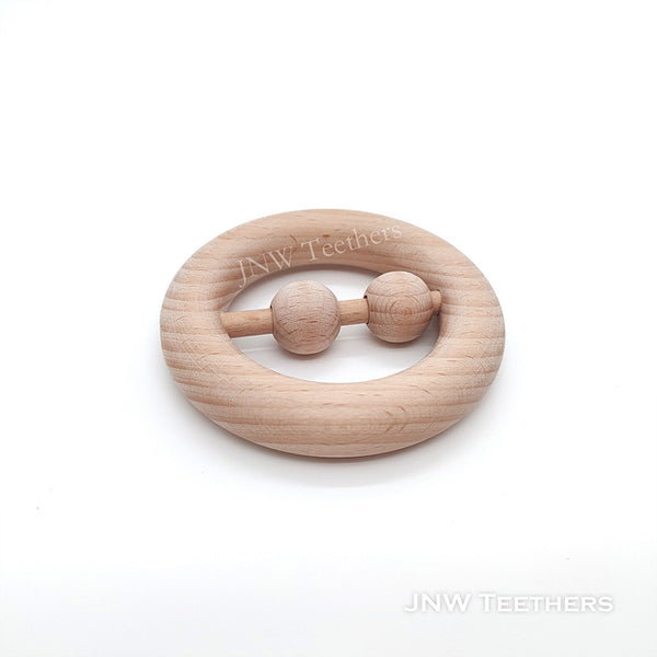 Wooden Round Ring Rattle