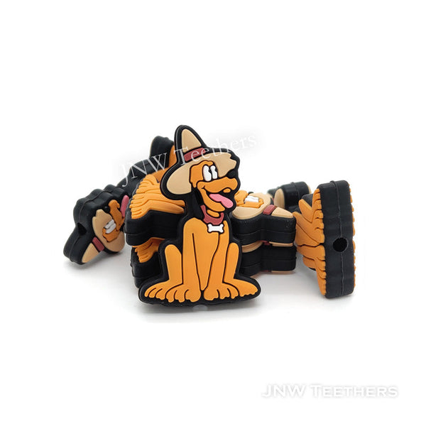 Yellow Dog Goof Silicone Focal Beads