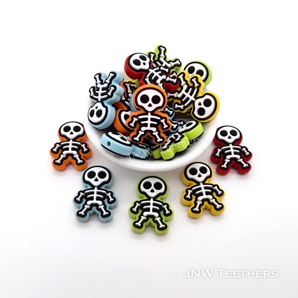 10 Colors Skeleton Silicone Focal Beads